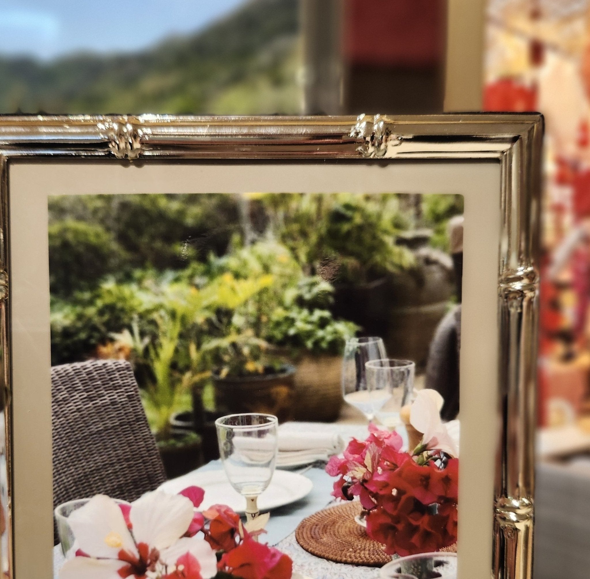 Bamboo Frame Silver, Picture Frames from Inside Living Singapore. Shown front on.