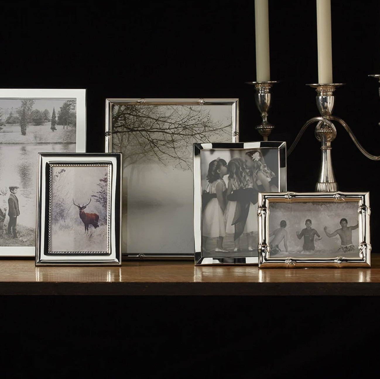 Bamboo Frame Silver, Picture Frames from Inside Living Singapore. Alternative angle.