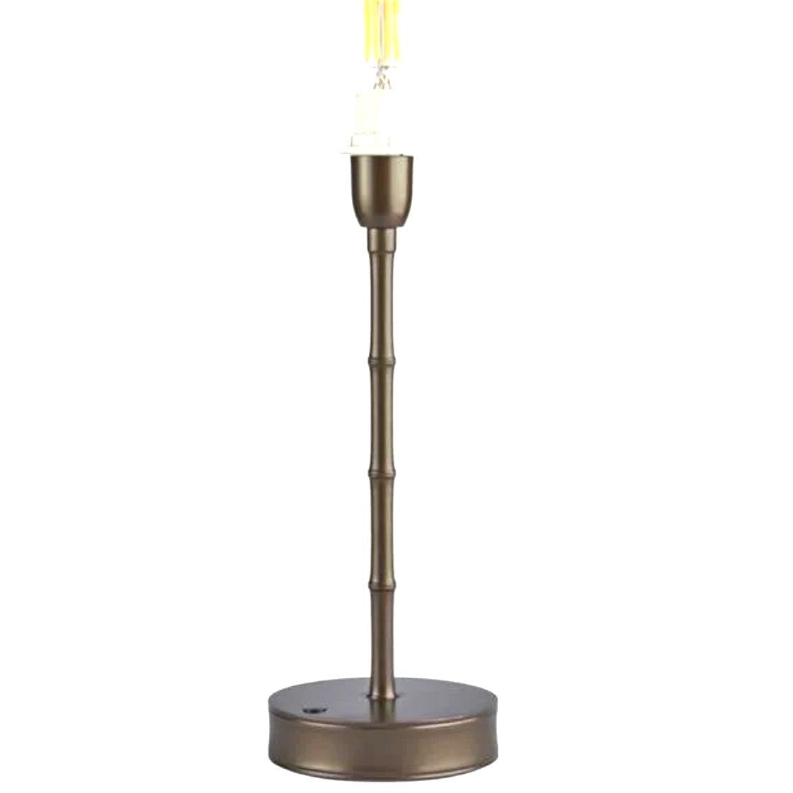 Bronze bamboo rechargeable table lamp, cordless portable light for indoor and outdoor use, alternative view