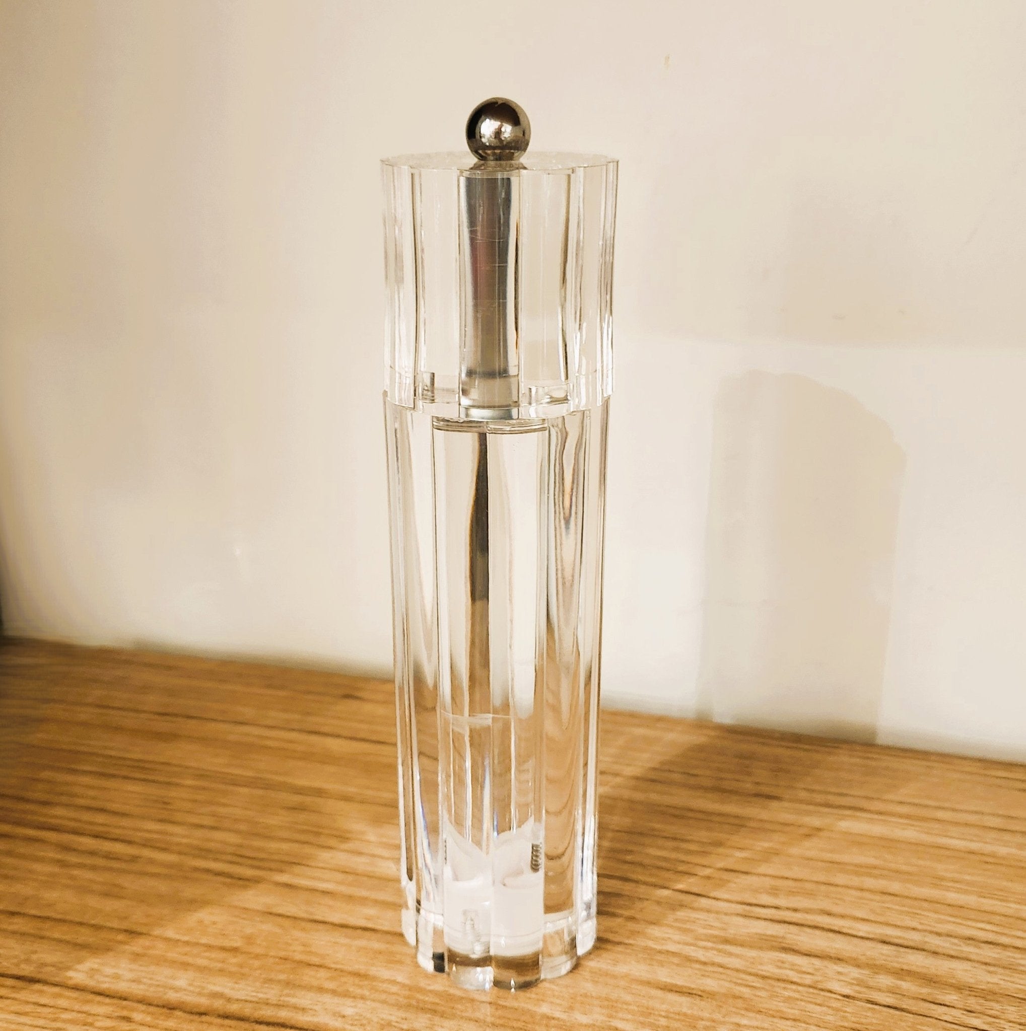 Salt and pepper mill from Inside Living, classic wooden grinder for the kitchen and dining table setting, alternate view