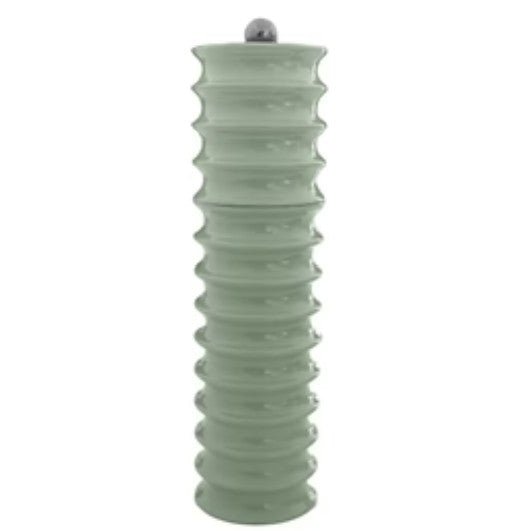 Twister salt and pepper mill from Inside Living, spiral wooden grinder for the kitchen and dining table, side view