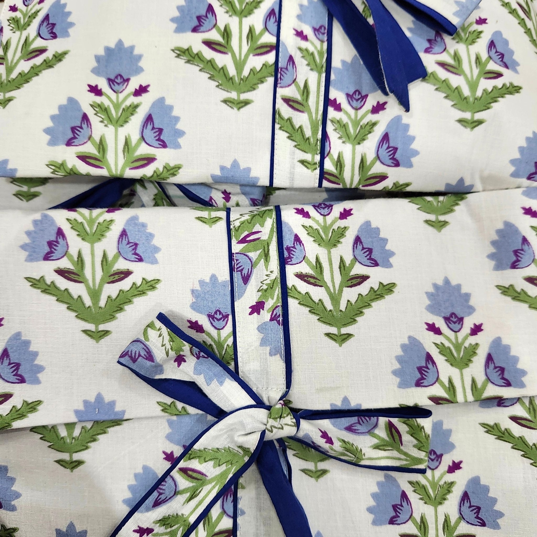 Block Print Pyjama Long Flowers, Inside Living Singapore homeware and lifestyle collection, view 3.