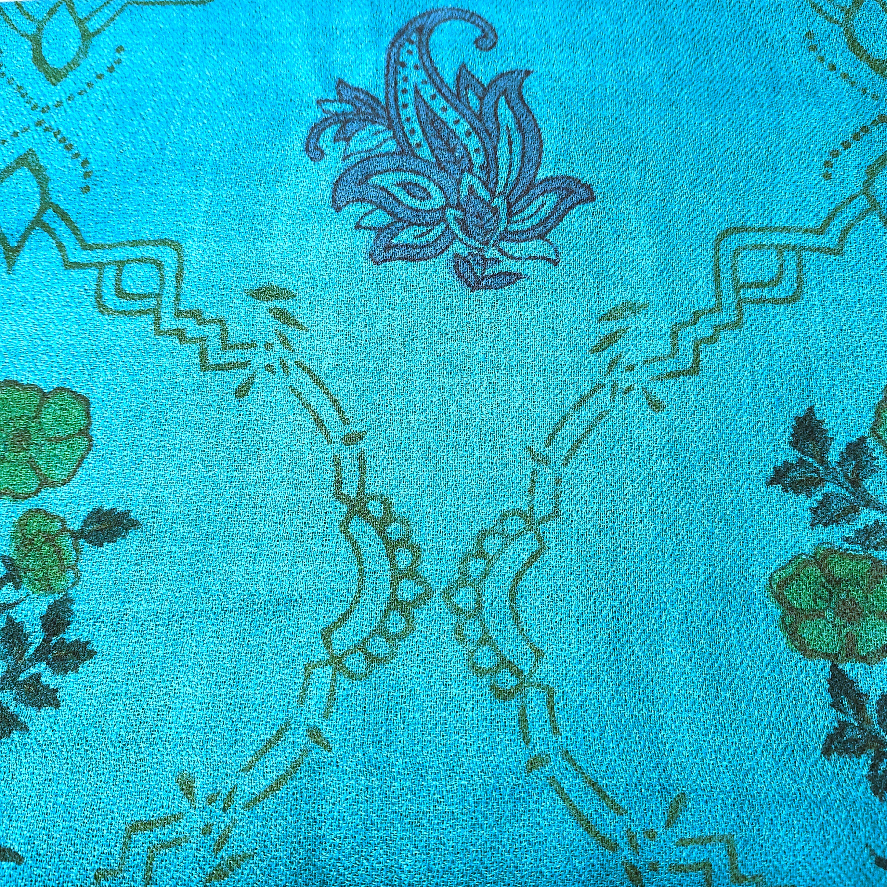 Block Print Shawl Wool (New) from Inside Living Singapore, alternate angle.