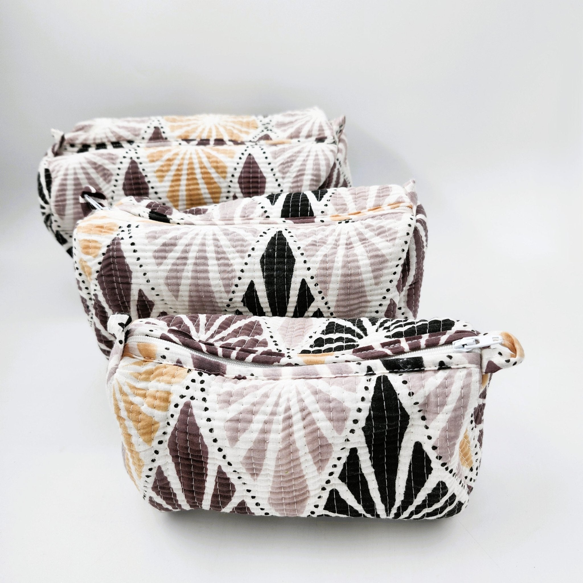 Block Print Wash Bag Tribal, Inside Living Singapore homeware and lifestyle collection, view 2.
