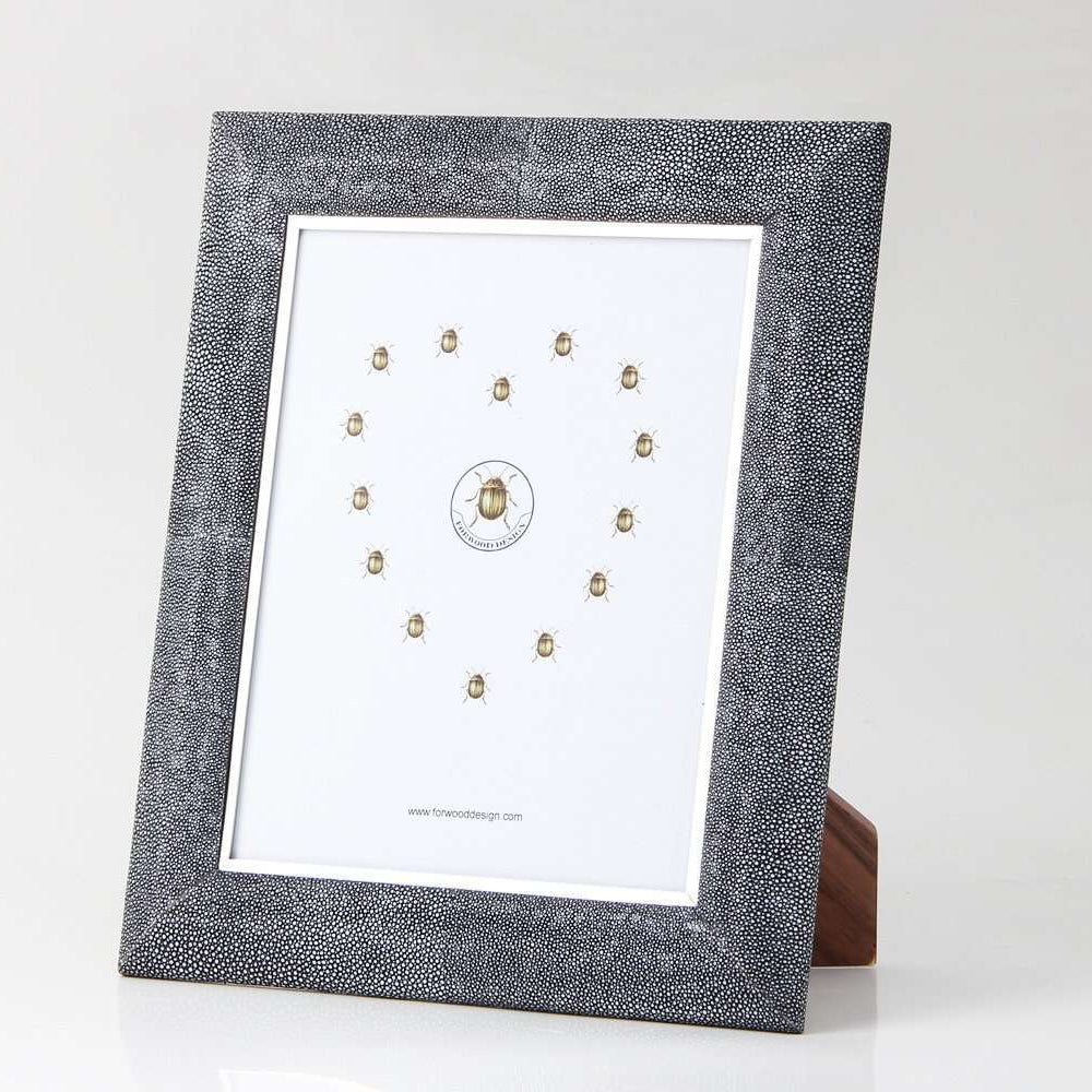 Faux Shagreen Bella Photo Frame Charcoal, detail view - buy homeware, tableware and interior accessories at Inside Living