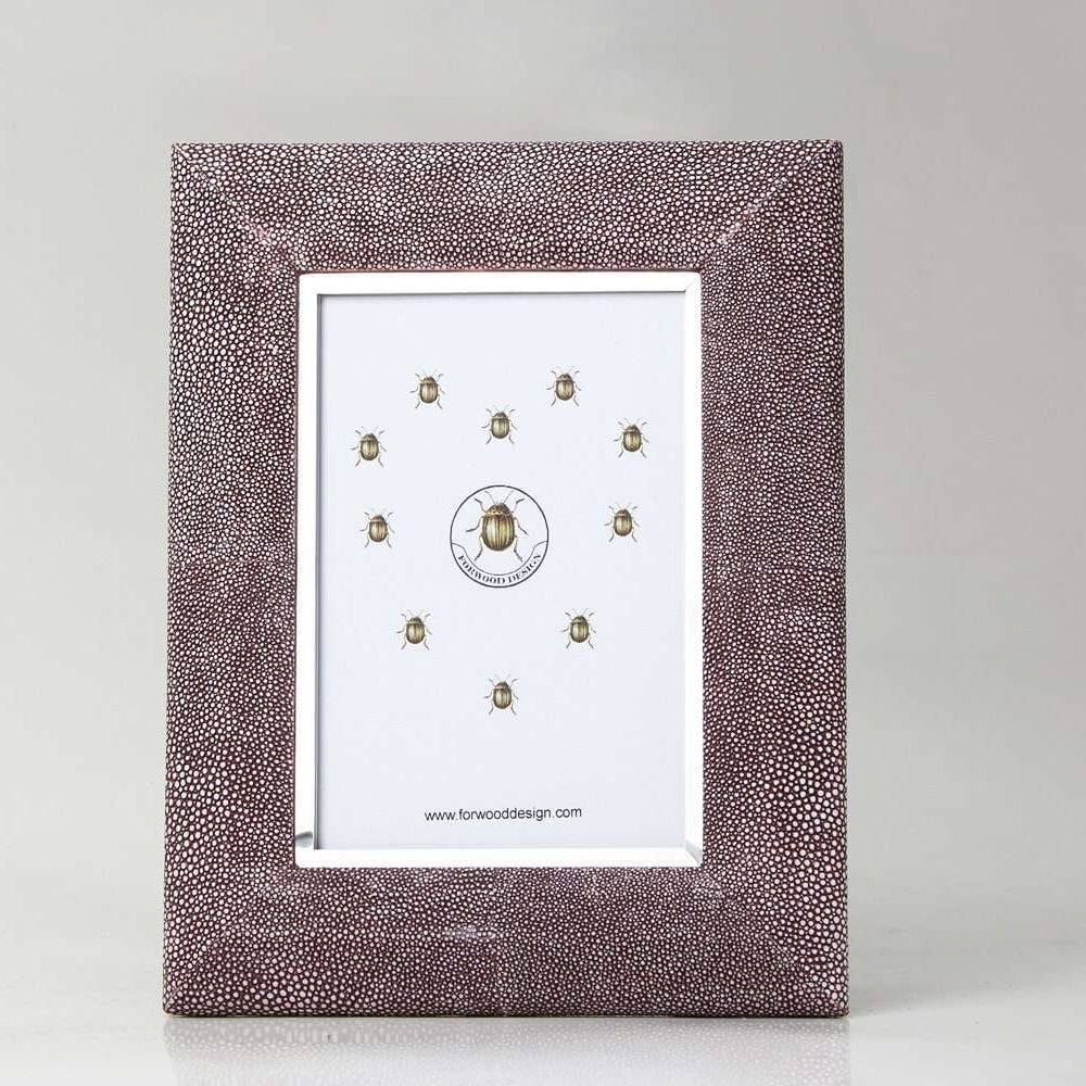 Faux Shagreen Bella Photo Frame Mulberry, detail view - buy homeware, tableware and interior accessories at Inside Living