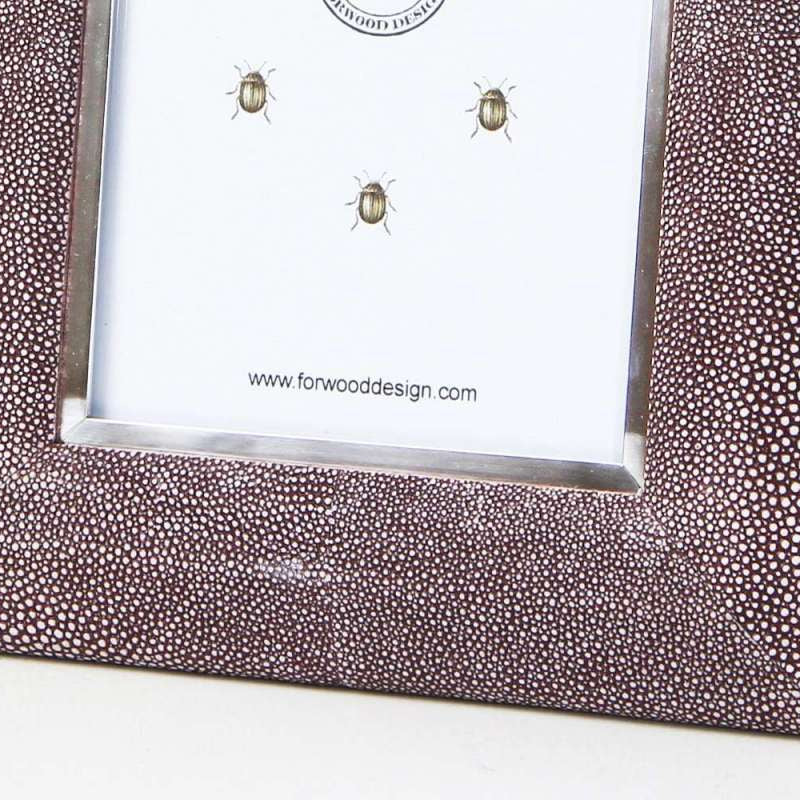 Faux Shagreen Bella Photo Frame Mulberry, alternative angle - buy homeware, tableware and interior accessories at Inside