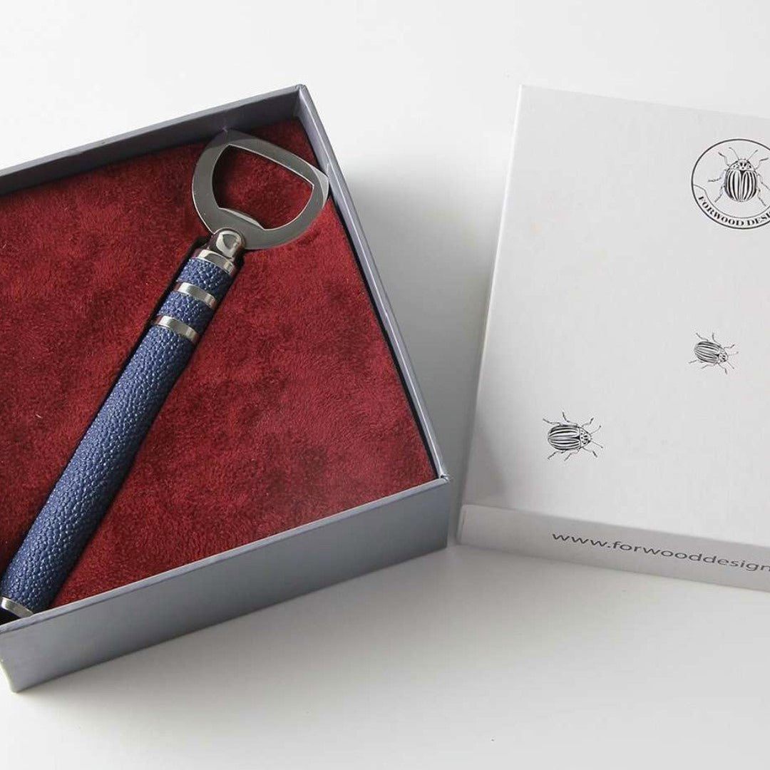 Faux Shagreen Bottle Opener, side view - buy homeware, tableware and interior accessories at Inside Living Singapore