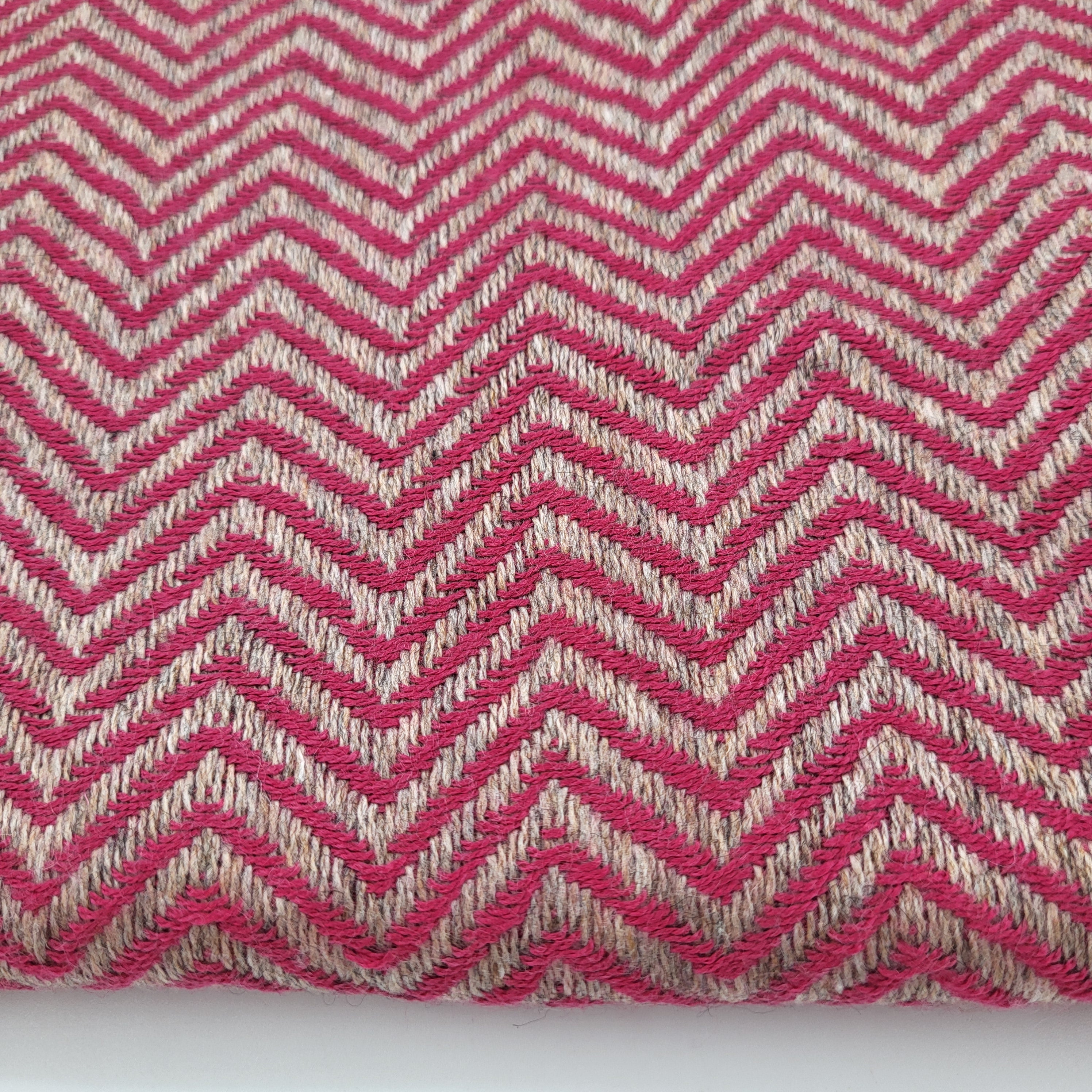 Cashmere Shawl Herringbone: soft woven wrap to wear or layer, from Inside Living Singapore. Close-up of the texture.