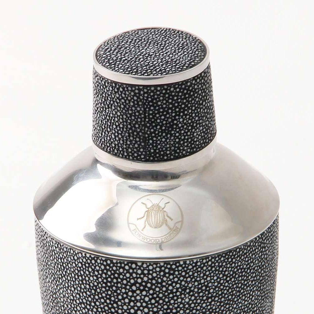 Faux Shagreen Cocktail Shaker Charcoal, detail view - buy homeware, tableware and interior accessories at Inside Living