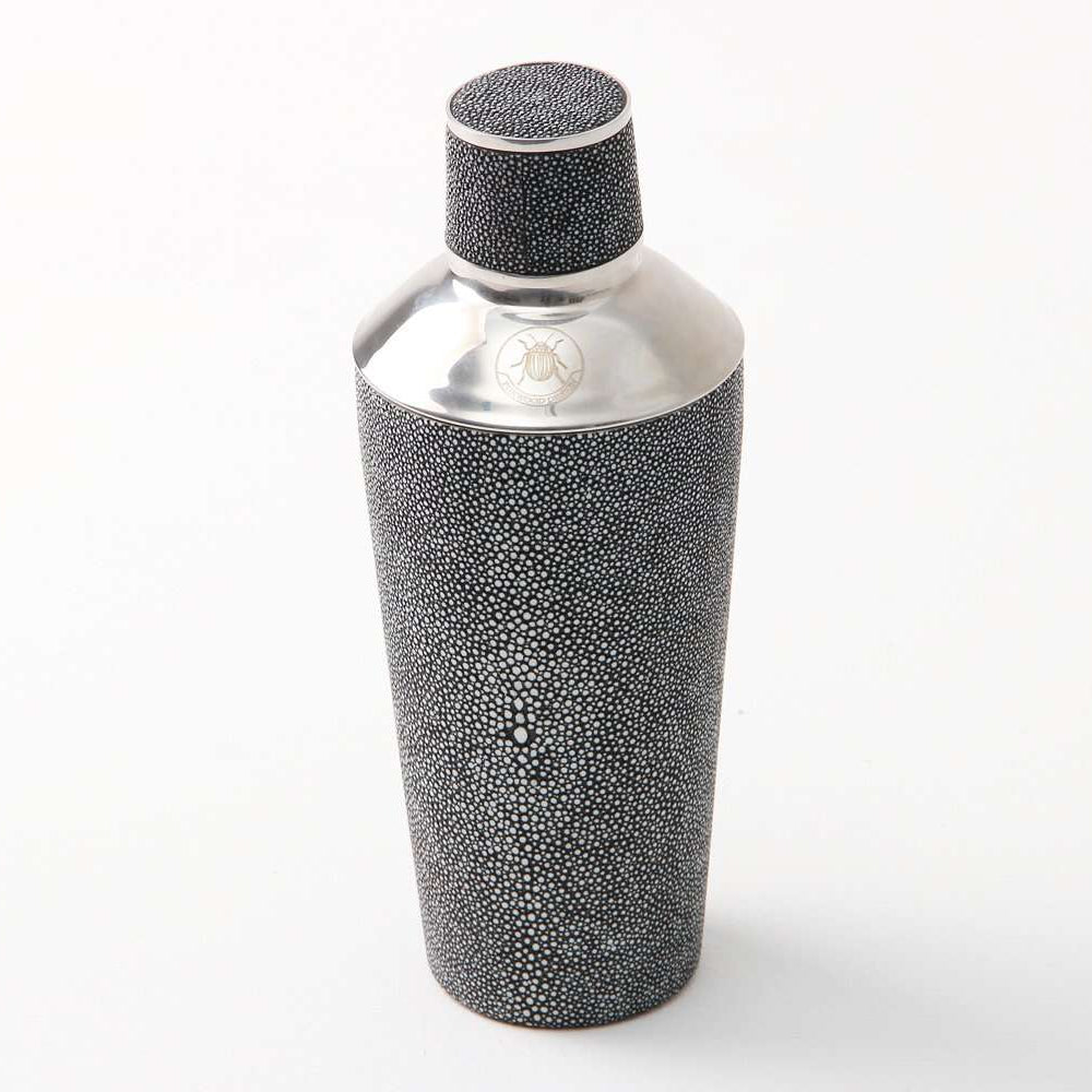 Faux Shagreen Cocktail Shaker Charcoal, alternative angle - buy homeware, tableware and interior accessories at Inside
