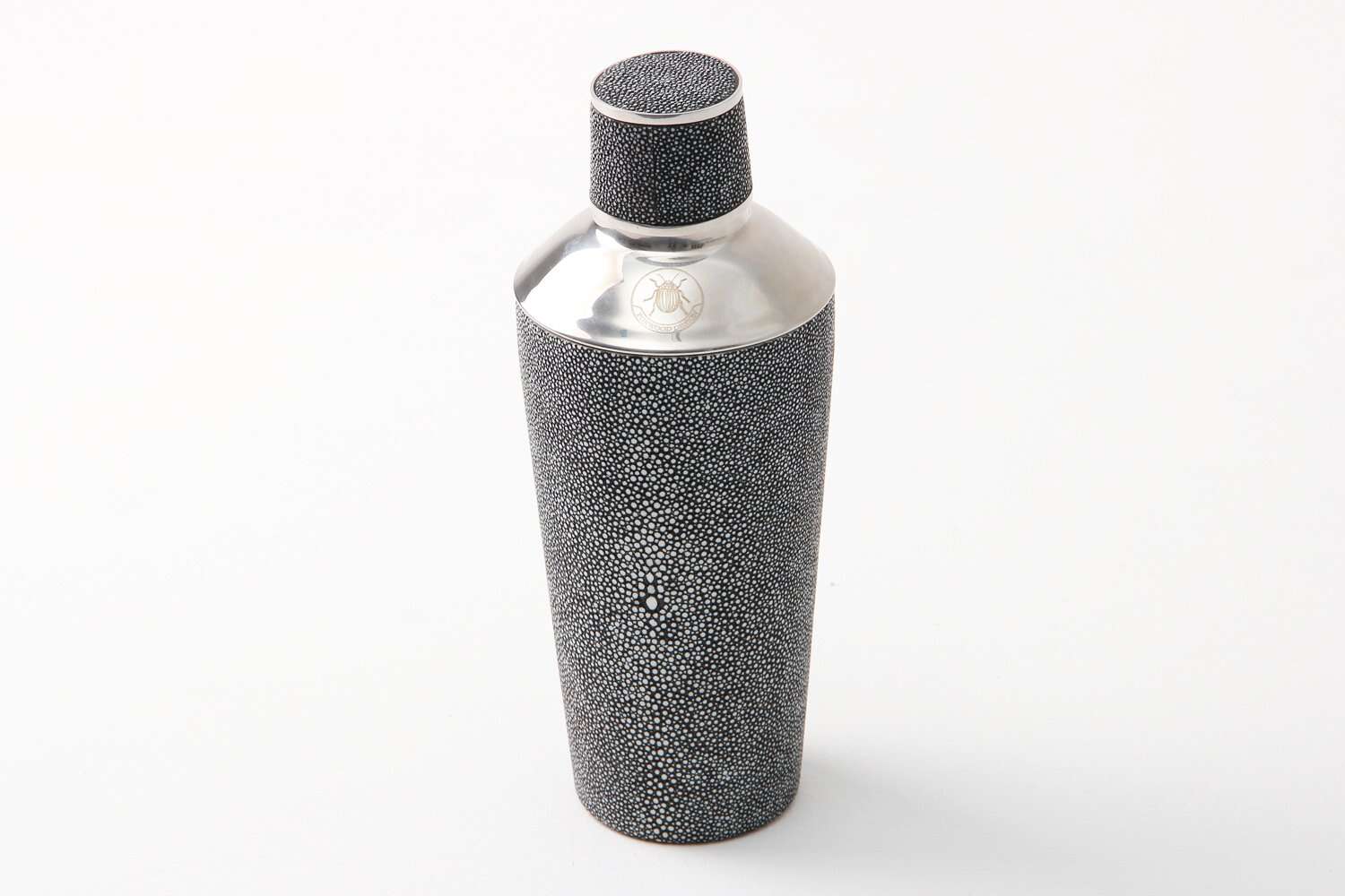 Faux Shagreen Cocktail Shaker Charcoal, alternative angle - buy homeware, tableware and interior accessories at Inside