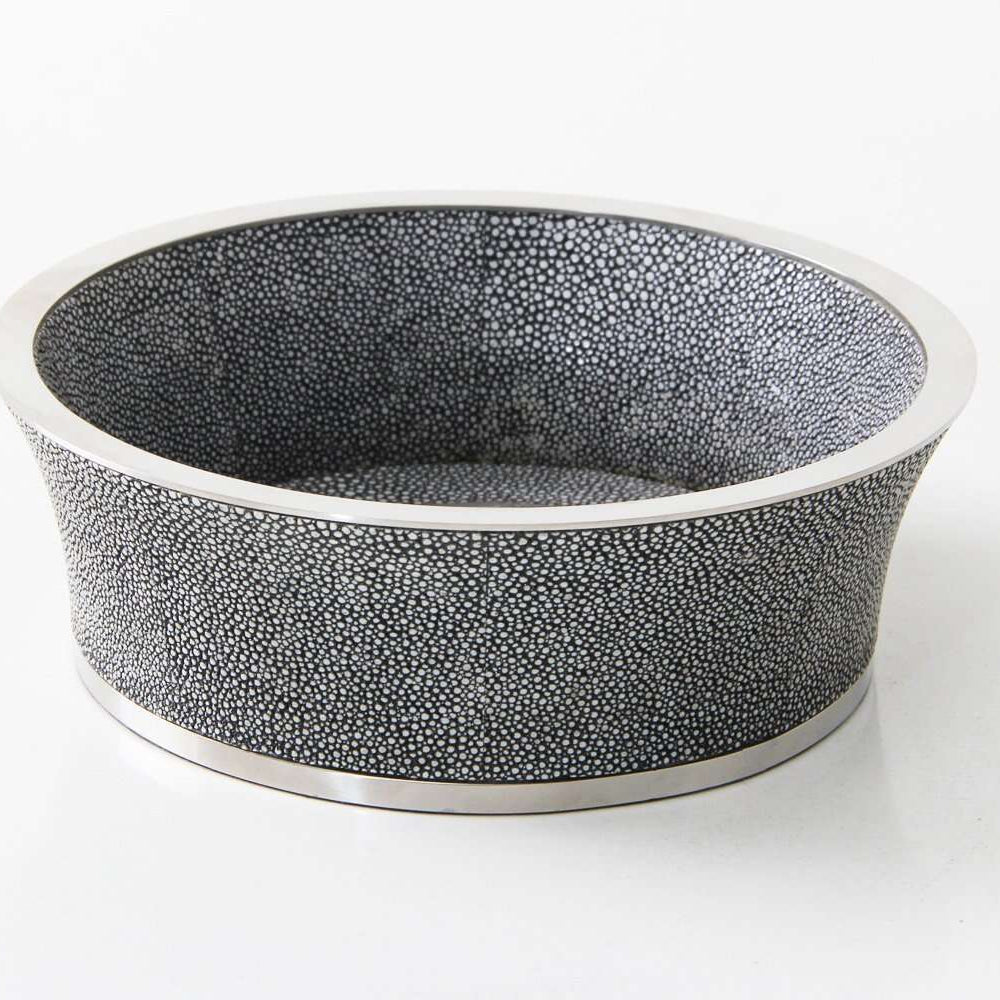 Faux Shagreen Wine Coaster Charcoal, alternative angle - buy homeware, tableware and interior accessories at Inside Living