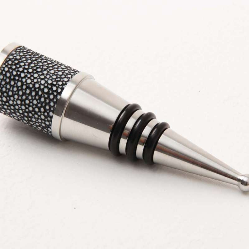 Faux Shagreen Bottle Stopper, side view - buy homeware, tableware and interior accessories at Inside Living Singapore