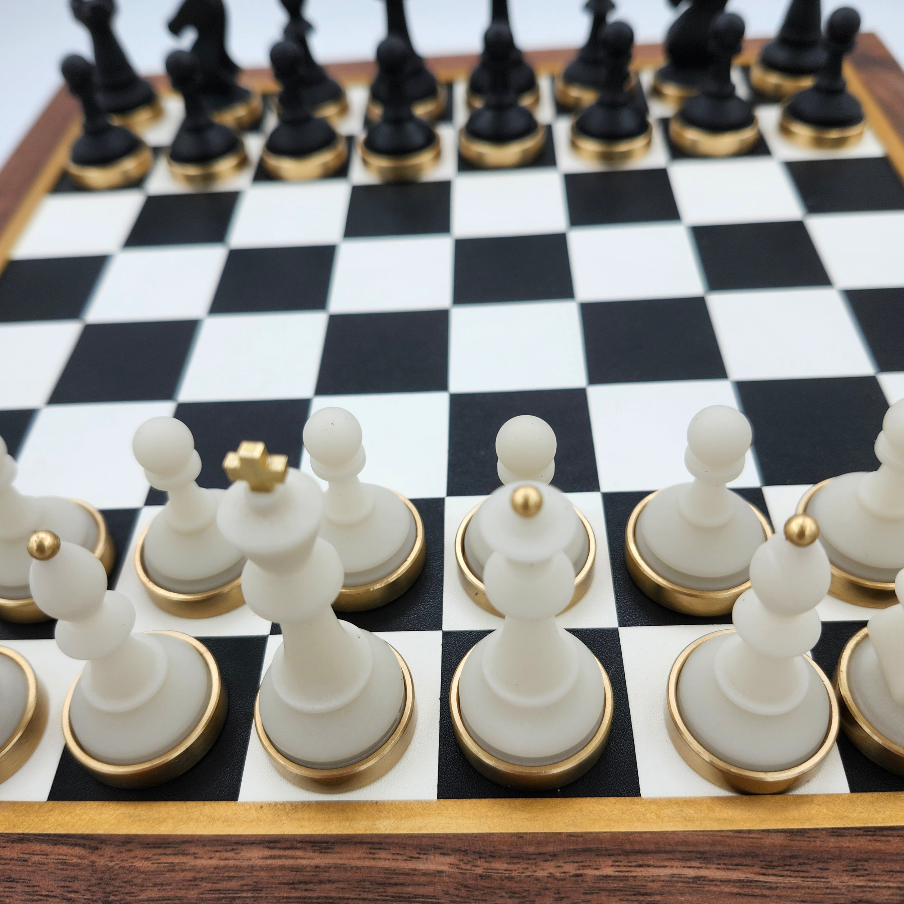 Chess Set from Inside Living Singapore, close-up of the finish.