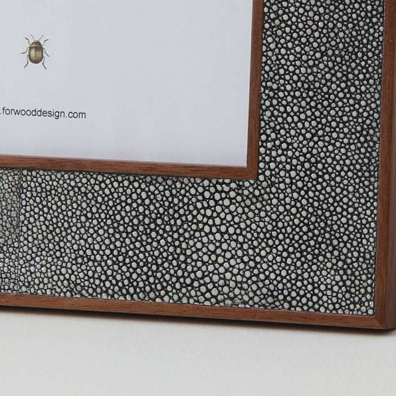 Faux Shagreen Classic Photo Frame Charcoal, alternative angle - buy homeware, tableware and interior accessories at Inside