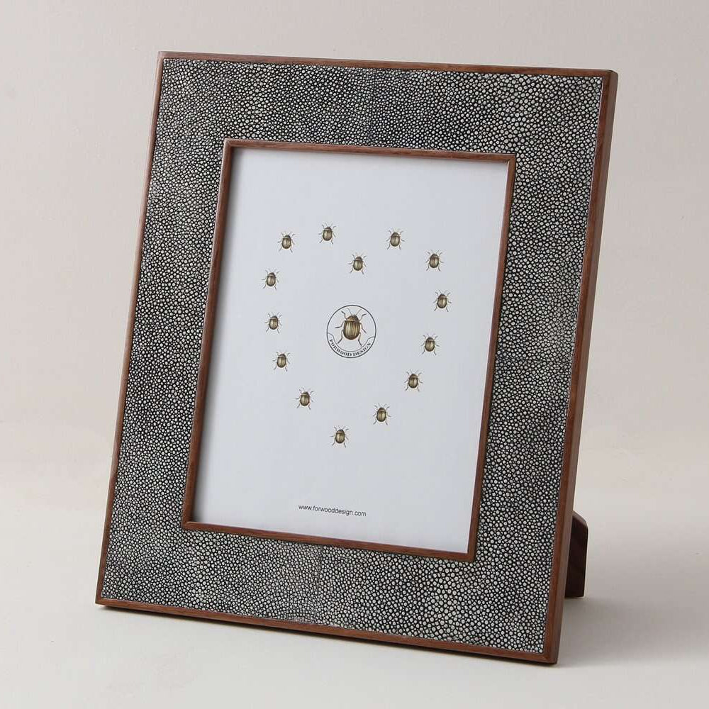 Faux Shagreen Classic Photo Frame Charcoal, detail view - buy homeware, tableware and interior accessories at Inside Living