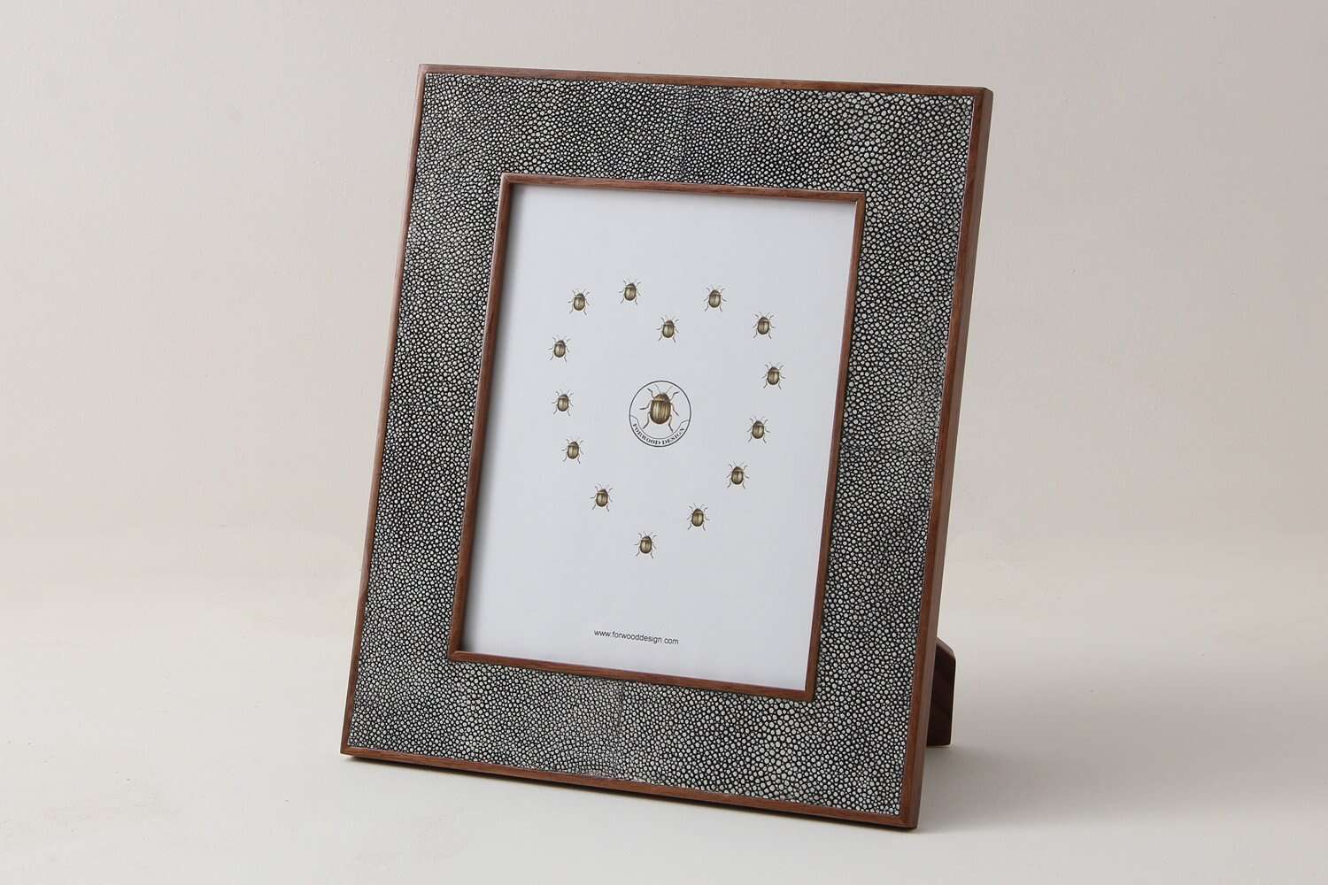 Faux Shagreen Classic Photo Frame Charcoal, detail view - buy homeware, tableware and interior accessories at Inside Living