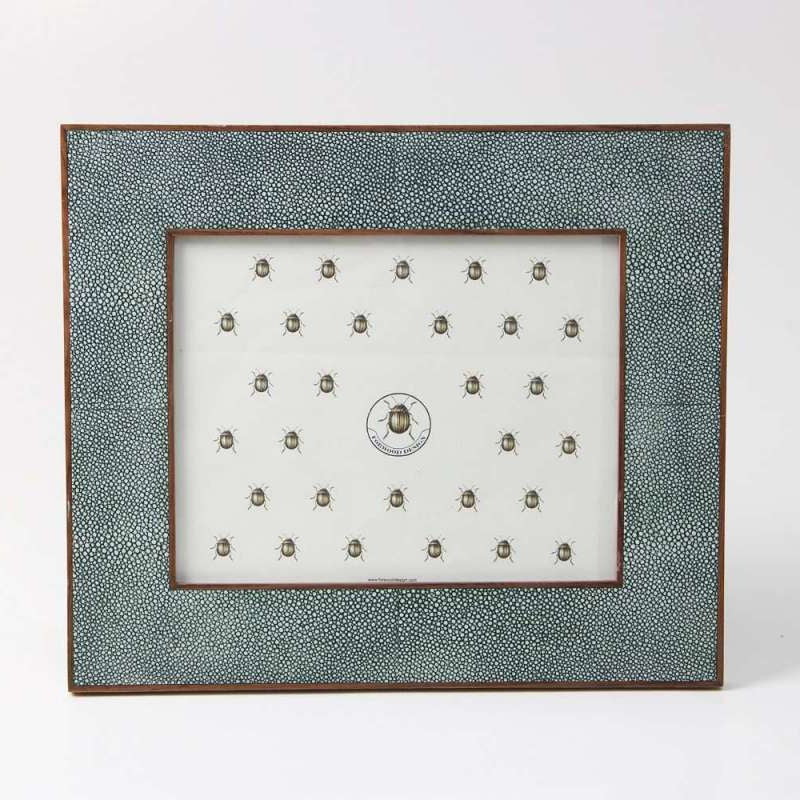 Faux Shagreen Classic Photo Frame Lincoln Green, detail view - buy homeware, tableware and interior accessories at Inside