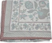 Pomegranate print single cotton dohar blanket, 150 x 225cm, a lightweight machine washable duvet alternative.