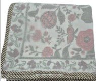 Dohar King lightweight cotton summer blanket with traditional block-print design, from Inside Living Singapore Detail view.