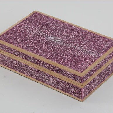 Faux Shagreen Treasure Box in Teal from Inside Living Singapore, showing texture and detail.