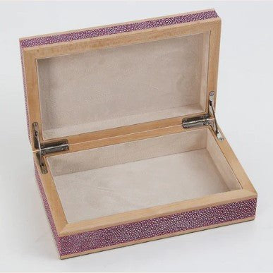 Faux Shagreen Treasure Box in Teal from Inside Living Singapore, further view.