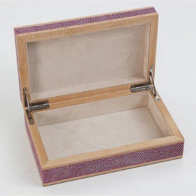 Faux Shagreen Treasure Box in Teal from Inside Living Singapore, further view.