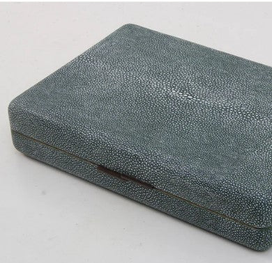 Faux Shagreen Travel Backgammon Set shown from another angle, homeware at Inside Living Singapore.