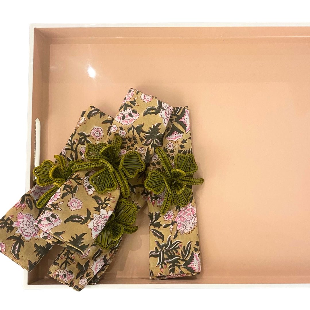 Handcrafted pink lacquer tray, 45 x 35 cm, a food-safe decorative tray for serving or displaying treasures