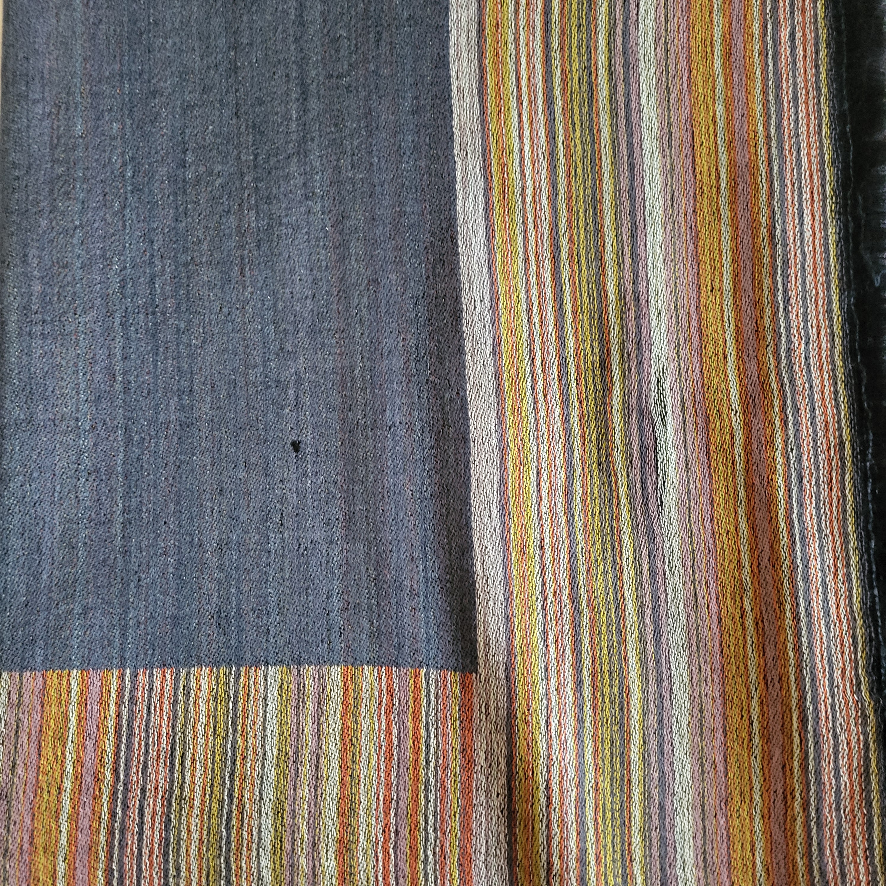 Multi Striped Pashmina Shawl, reverse view, from the Inside Living Singapore homeware collection.