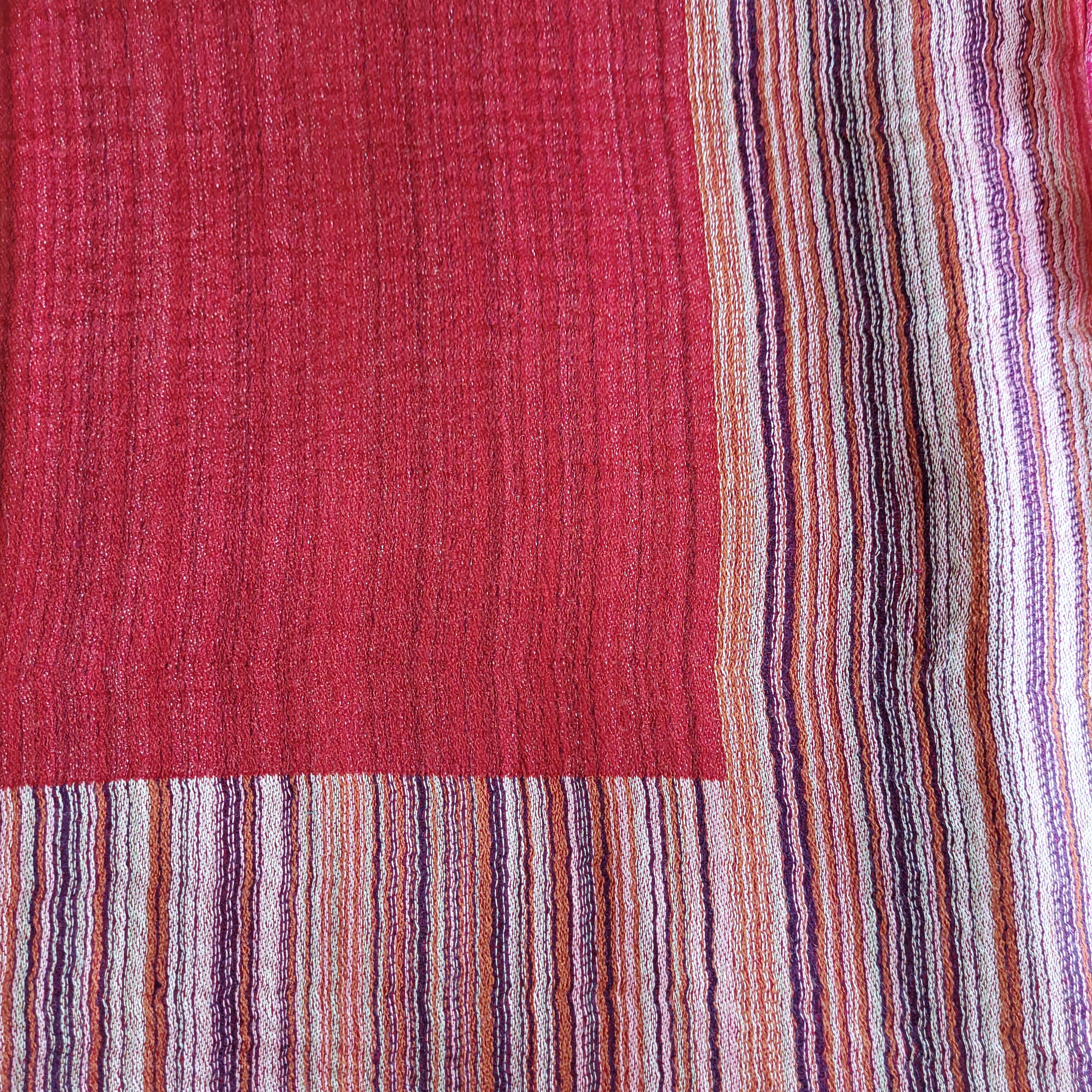 Multi Striped Pashmina Shawl, styled in a room setting, from the Inside Living Singapore homeware collection.