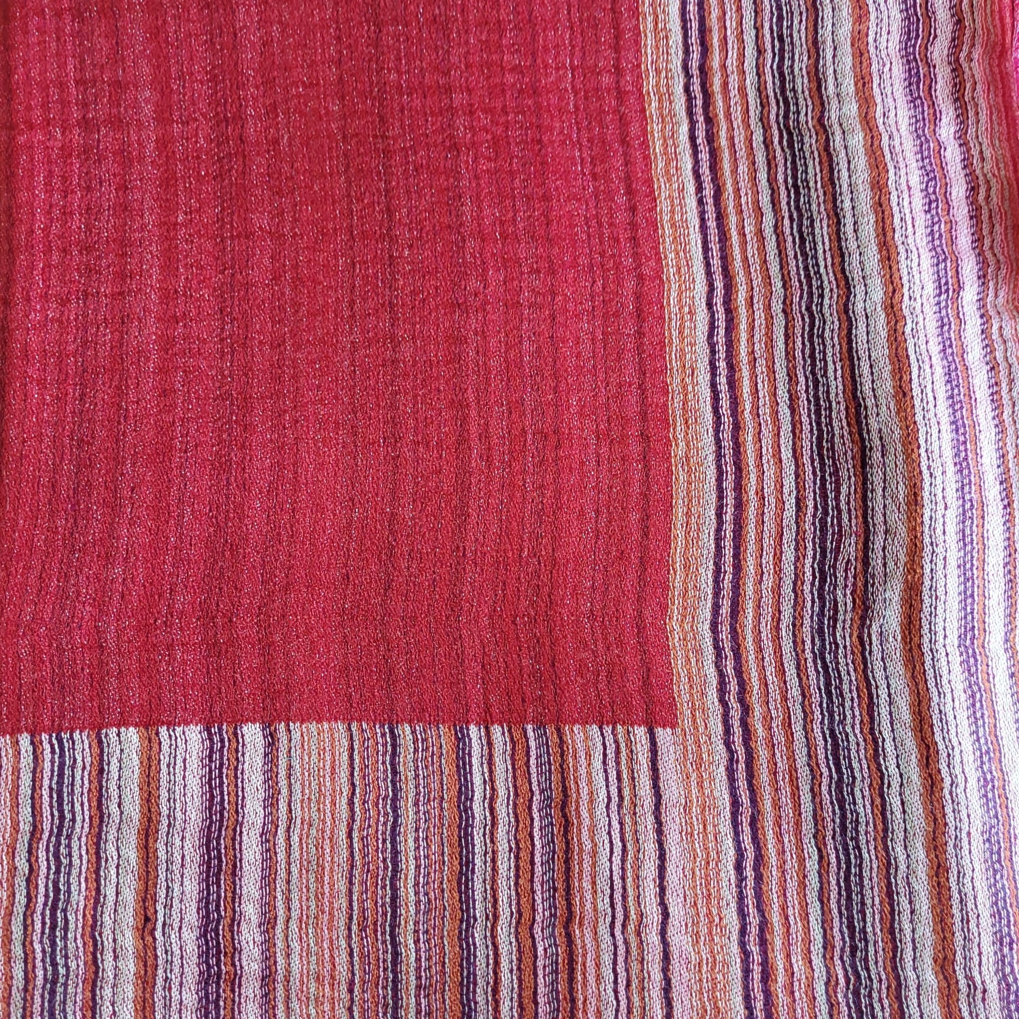 Multi Striped Pashmina Shawl, styled in a room setting, from the Inside Living Singapore homeware collection.