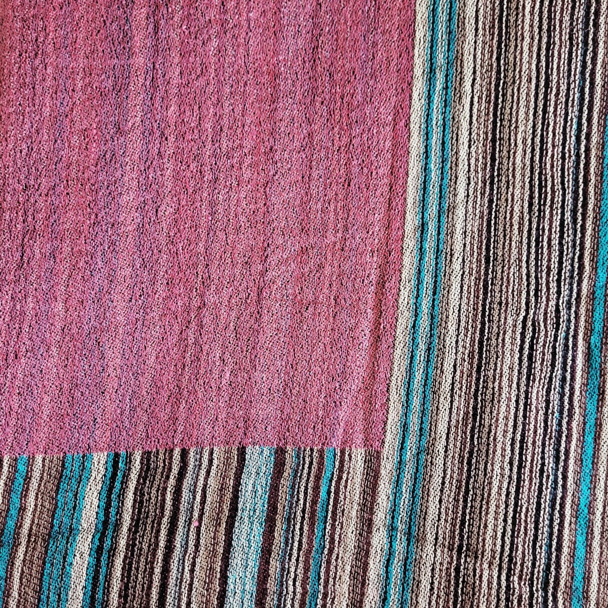 Multi Striped Pashmina Shawl, close-up of the texture, from the Inside Living Singapore homeware collection.