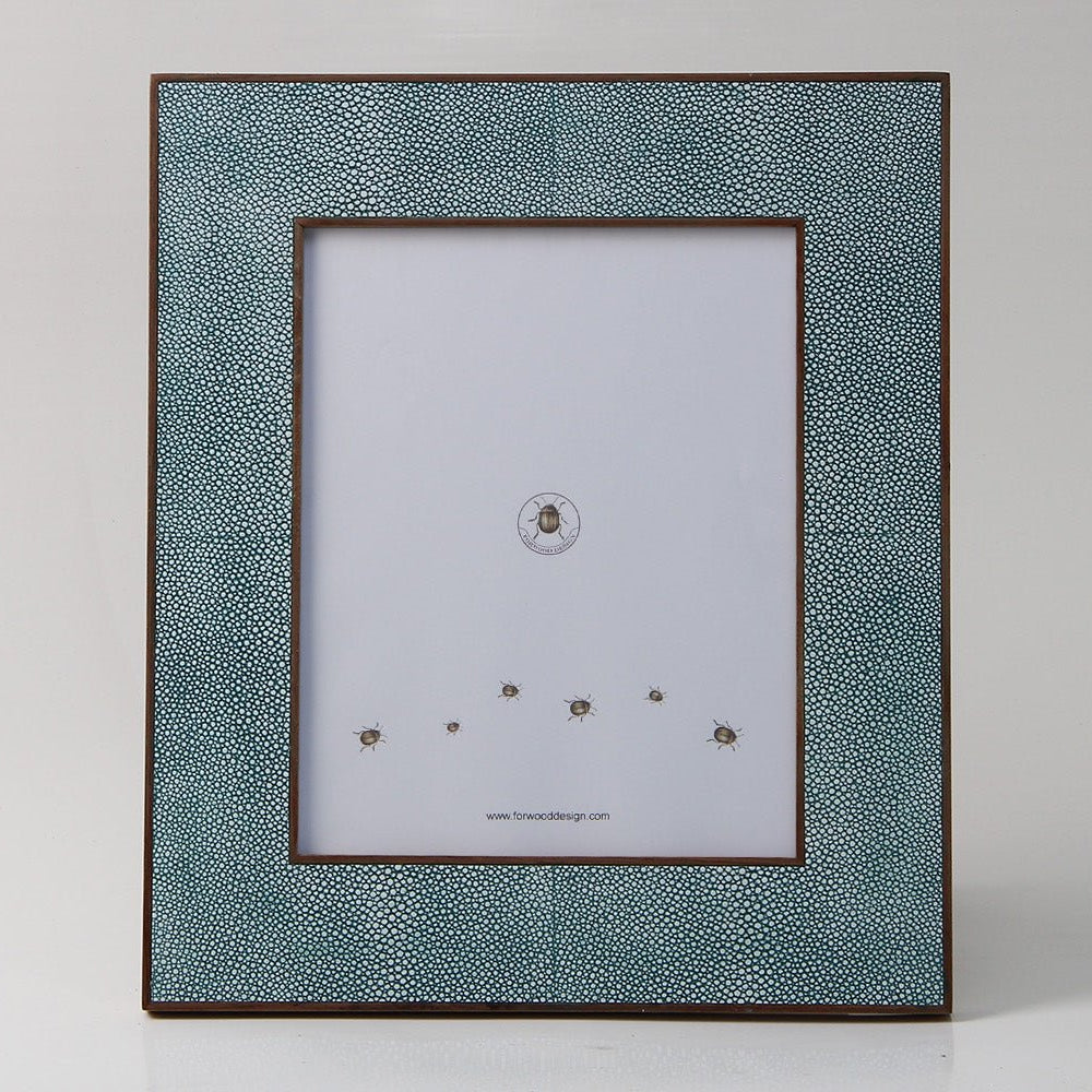 Faux Shagreen Classic Photo Frame Teal, detail view - buy homeware, tableware and interior accessories at Inside Living