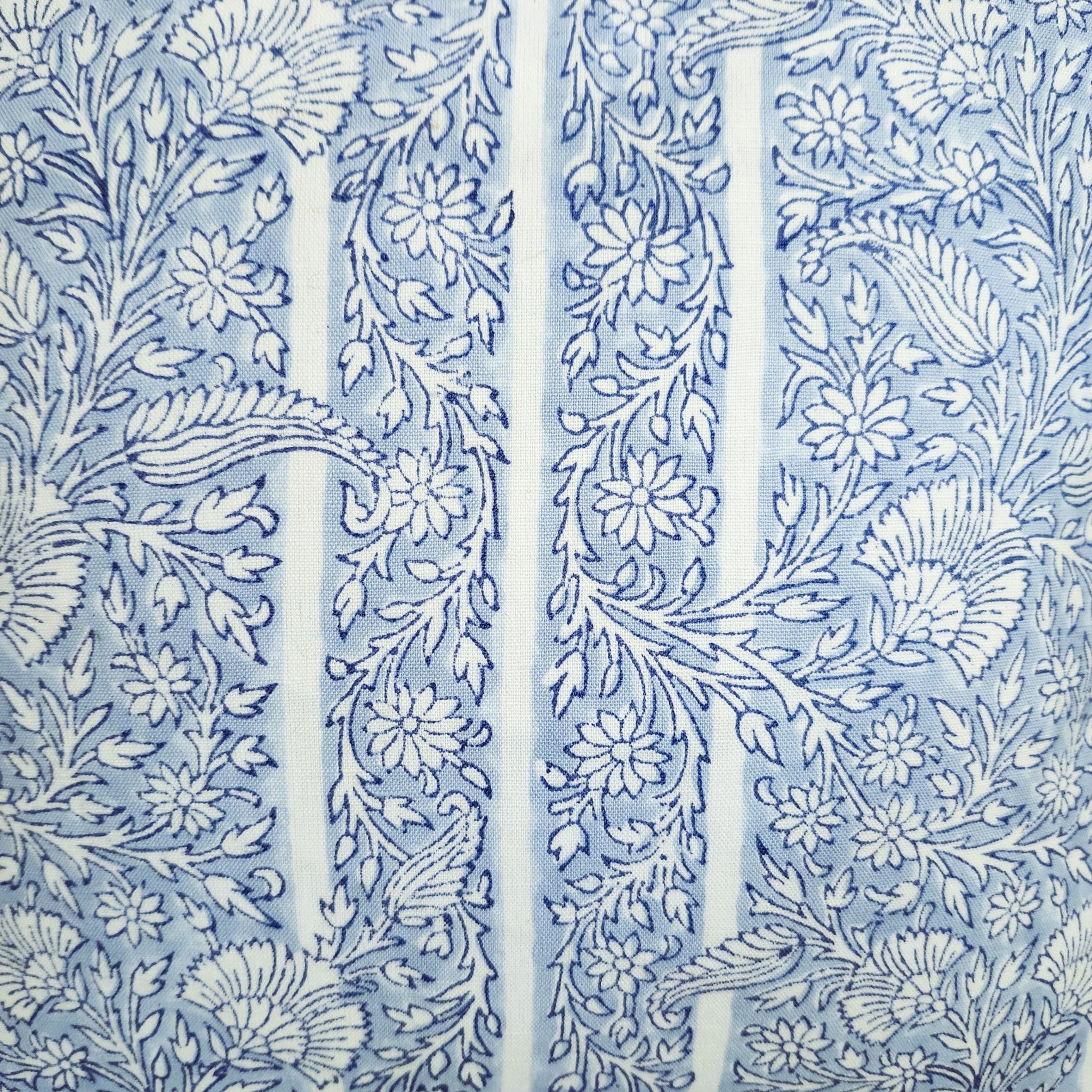 Block Print Cushion 'Gazal', decorative cushion cover at Inside Living Singapore. Alternate view.