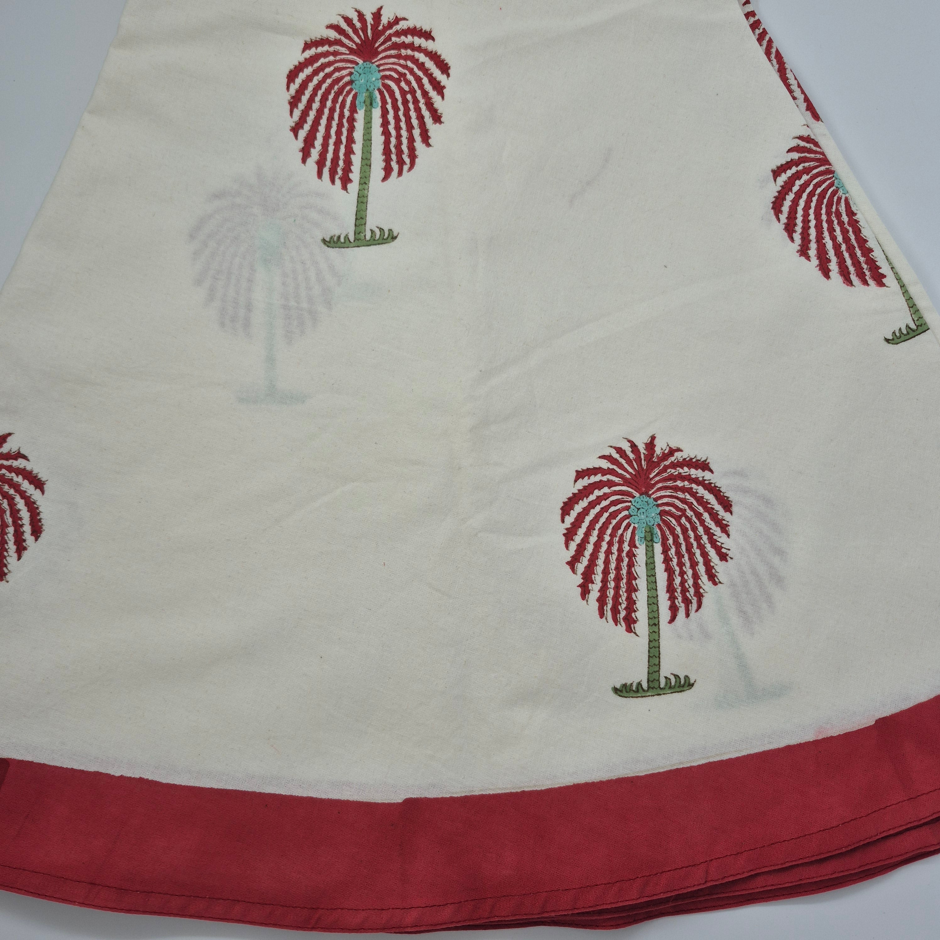 Block Print Tablecloth Palm: block-printed cotton tablecloth for dining table styling, from Inside Living Singapore.