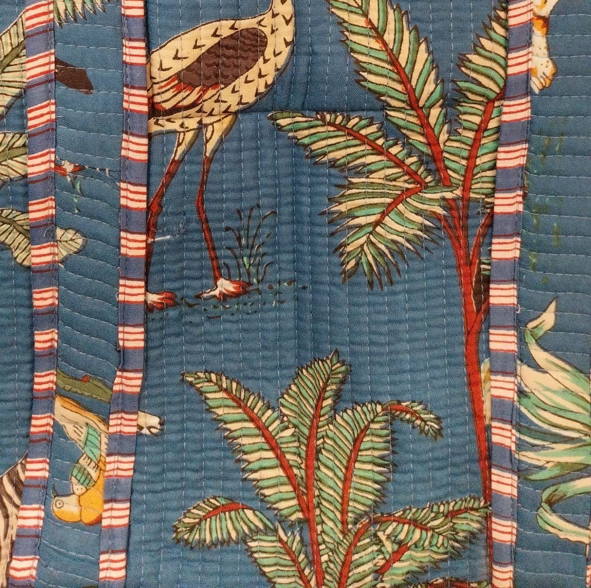 Block Print Shopper Bag Safari, part of the Handbags collection at Inside Living Singapore, alternative angle.