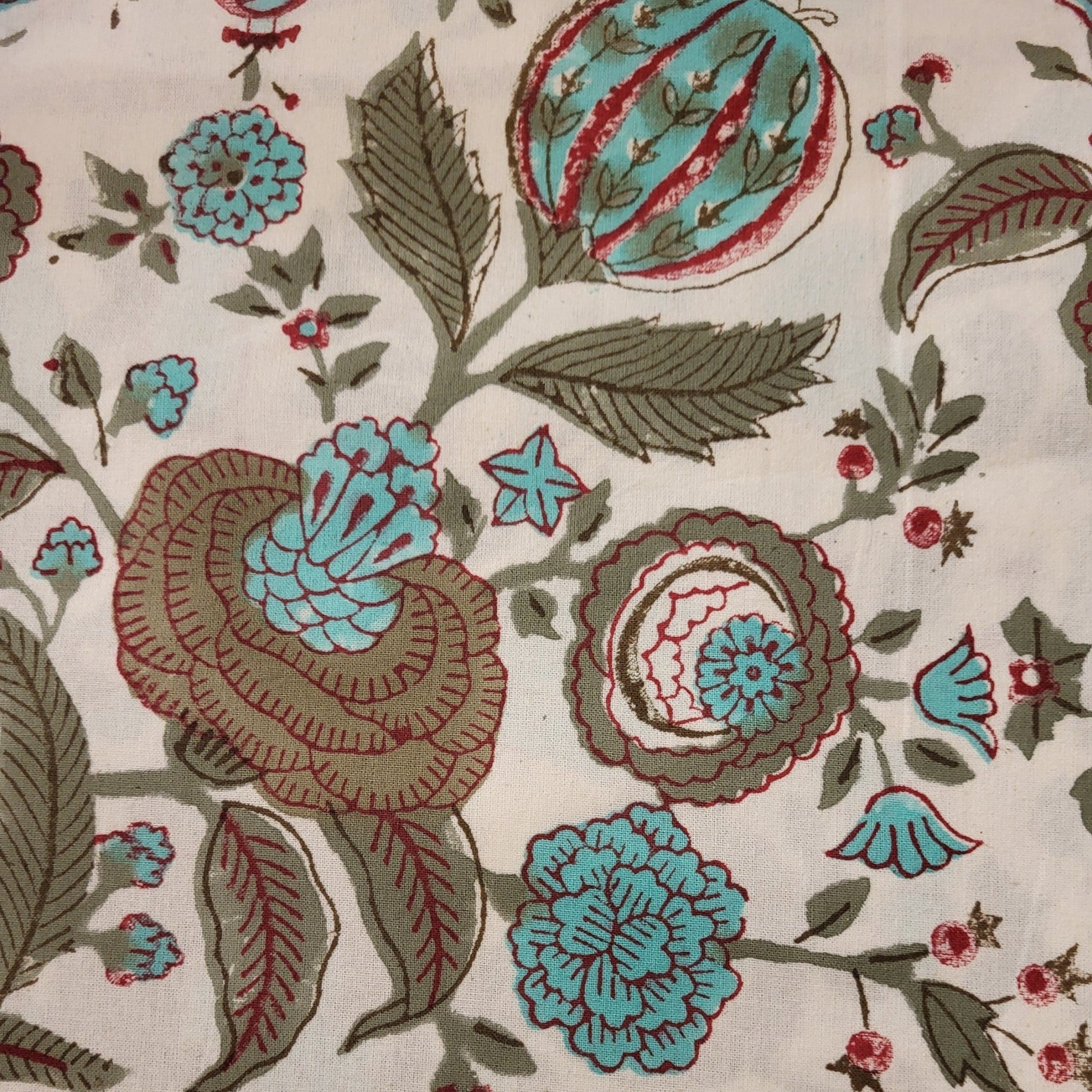 Block Print Tablecloth Pomegranate: block-printed cotton tablecloth for dining table styling, from Inside Living Singapore.