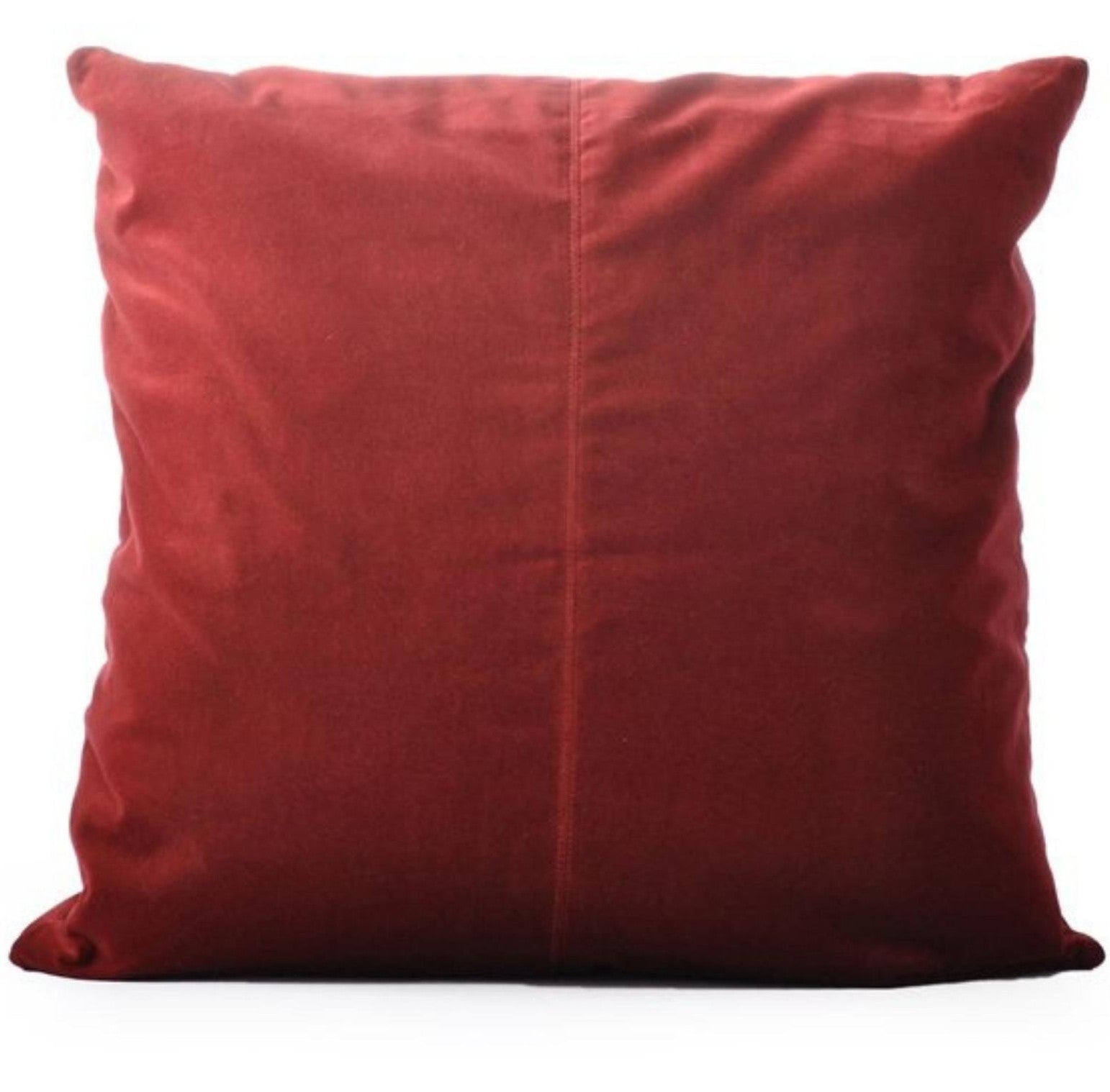 Cotton velvet cushion cover in red with concealed back zip, 50 x 50 cm, inner sold separately