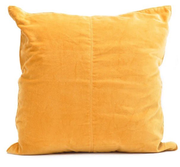 Velvet Base Yellow Cushion, Chair & Sofa Cushions from Inside Living Singapore. Alternative angle.