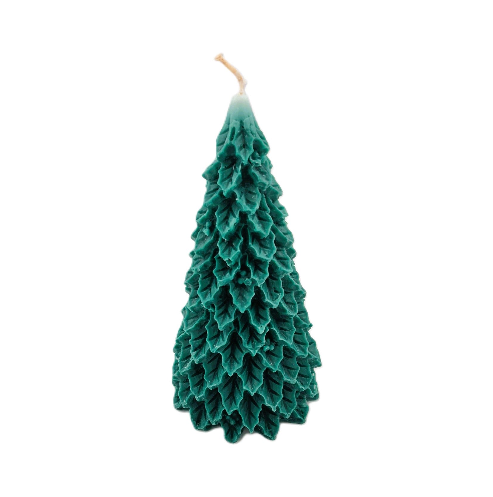 Poinsettia Christmas tree candle from Inside Living, festive decorative candle for seasonal home decoration, alternate view