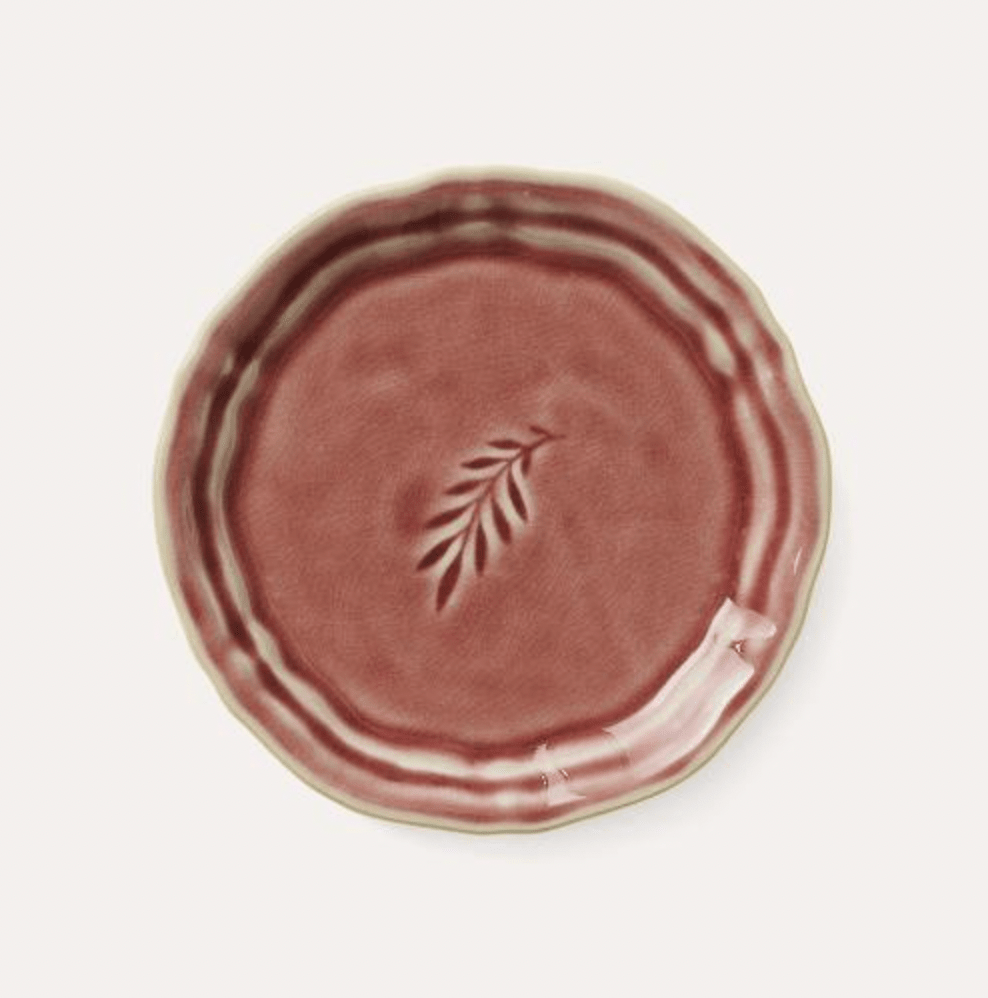 Ceramic amuse bouche or side plate in old rose, 16 cm diameter, ovenproof and dishwasher safe