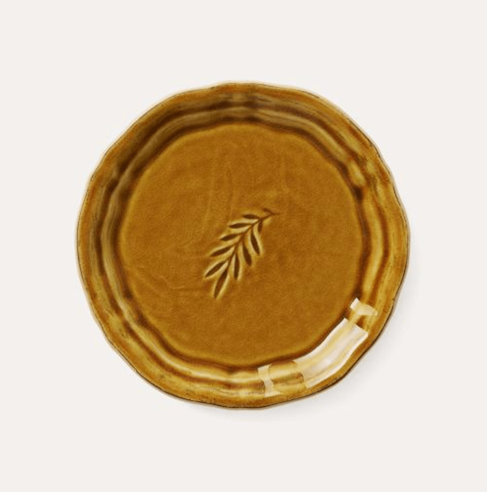 Ceramic amuse bouche or side plate in pineapple, 16 cm diameter, ovenproof and dishwasher safe
