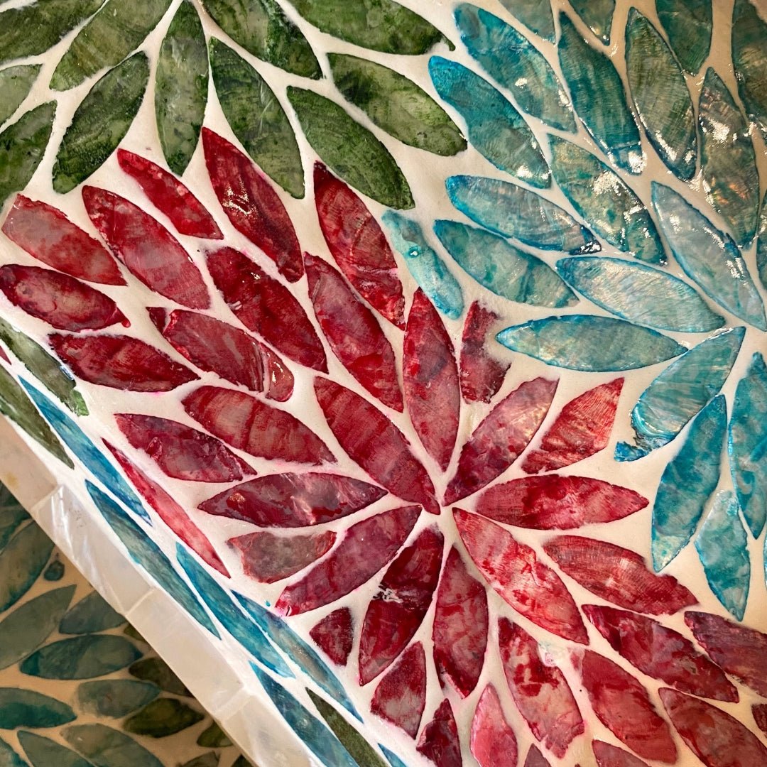 Mother of Pearl Tray from Inside Living Singapore. Shown alternative angle.