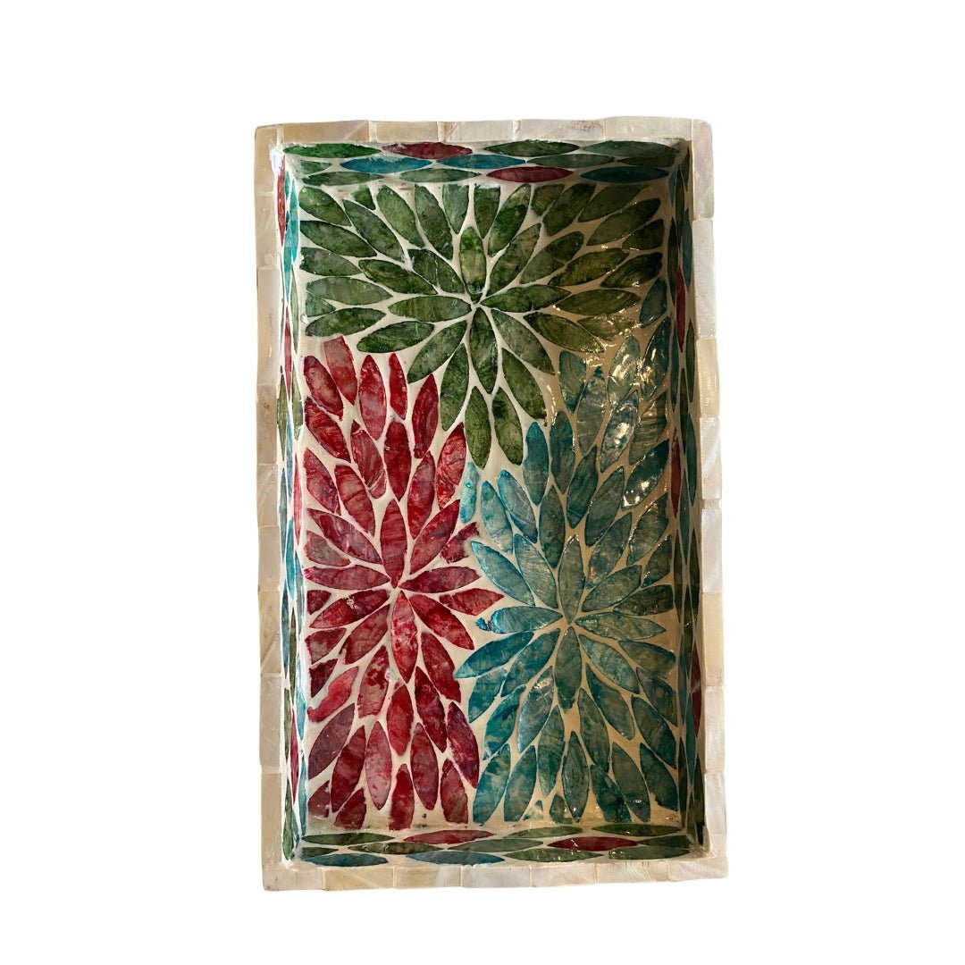 Mother of Pearl Tray from Inside Living Singapore. Shown side view.