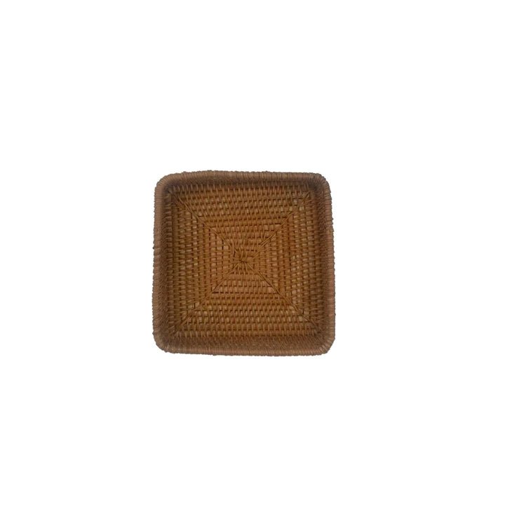 Rattan Tray Square, part of the Decorative Trays collection at Inside Living Singapore, detail of the design.