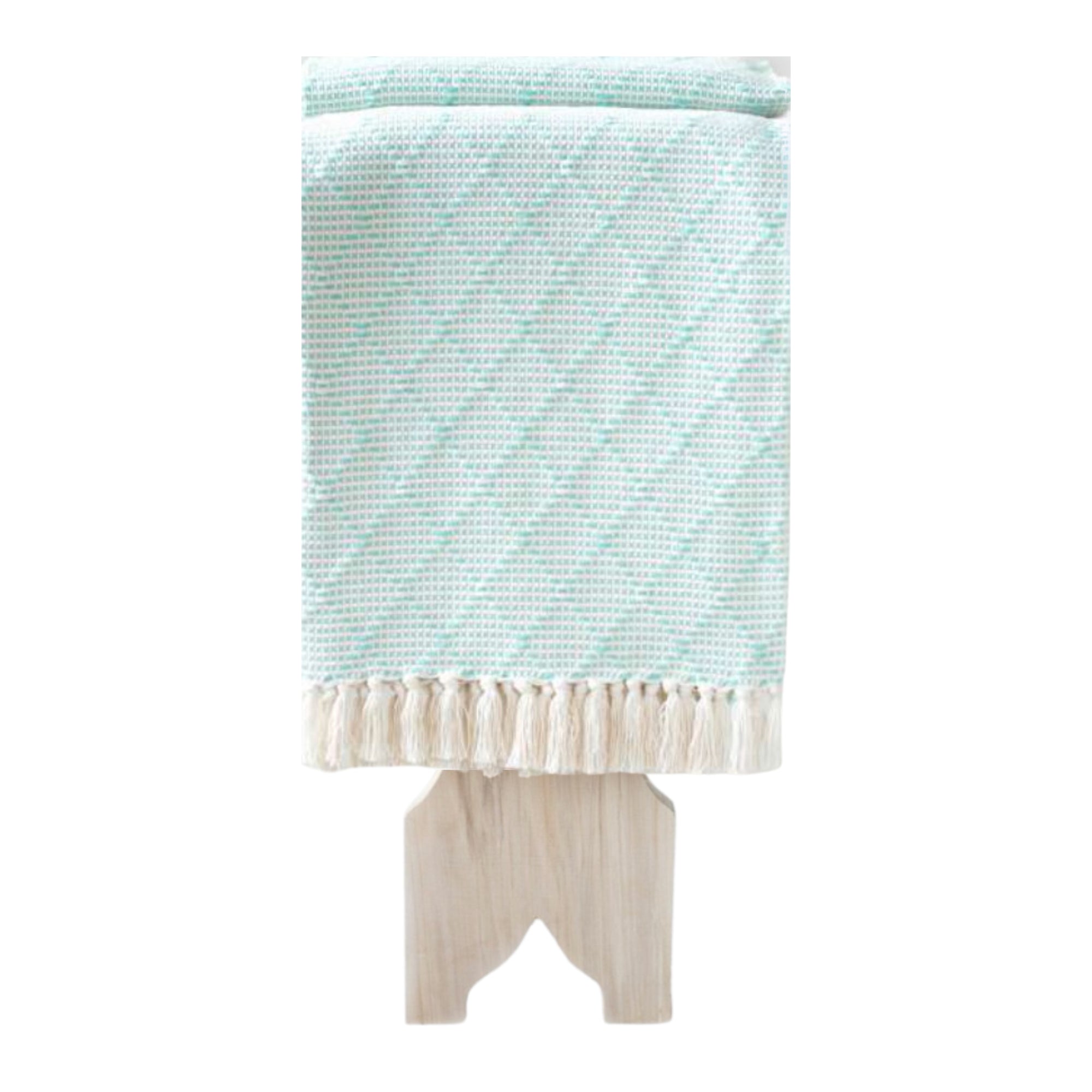 Cotton Throw Portuguese Mosaic, reverse view, from the Inside Living Singapore homeware collection.