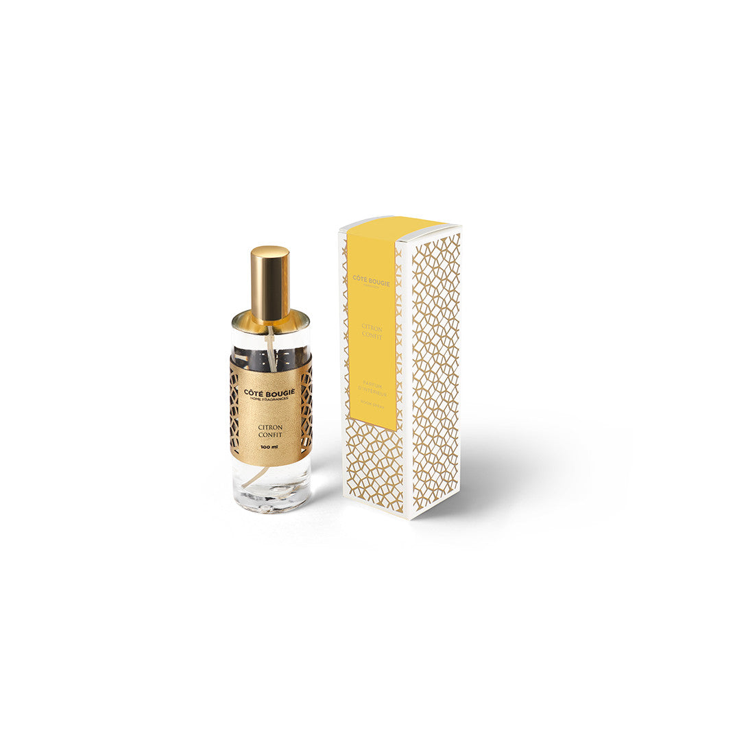 Scented room spray in Lemon Confit, a zesty lemon home fragrance spray for a fresh, uplifting atmosphere.