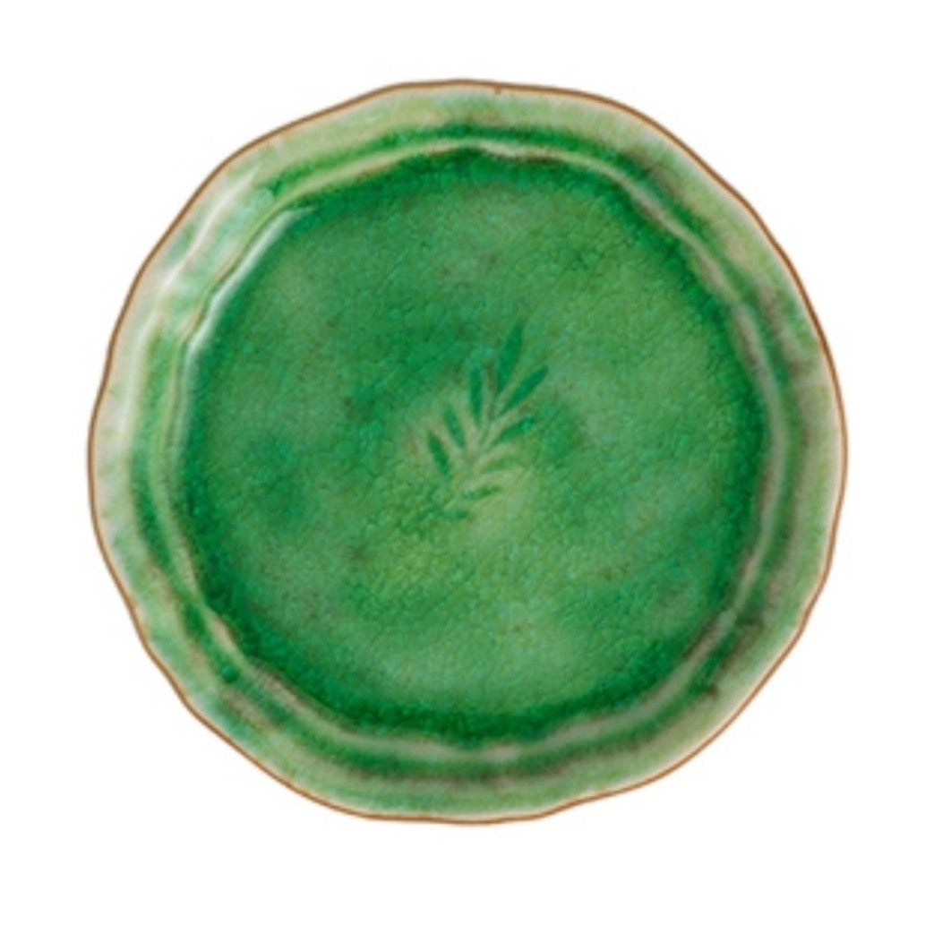 Seaweed ceramic side plate, 16 cm diameter, for small starters or as a saucer, made in Portugal